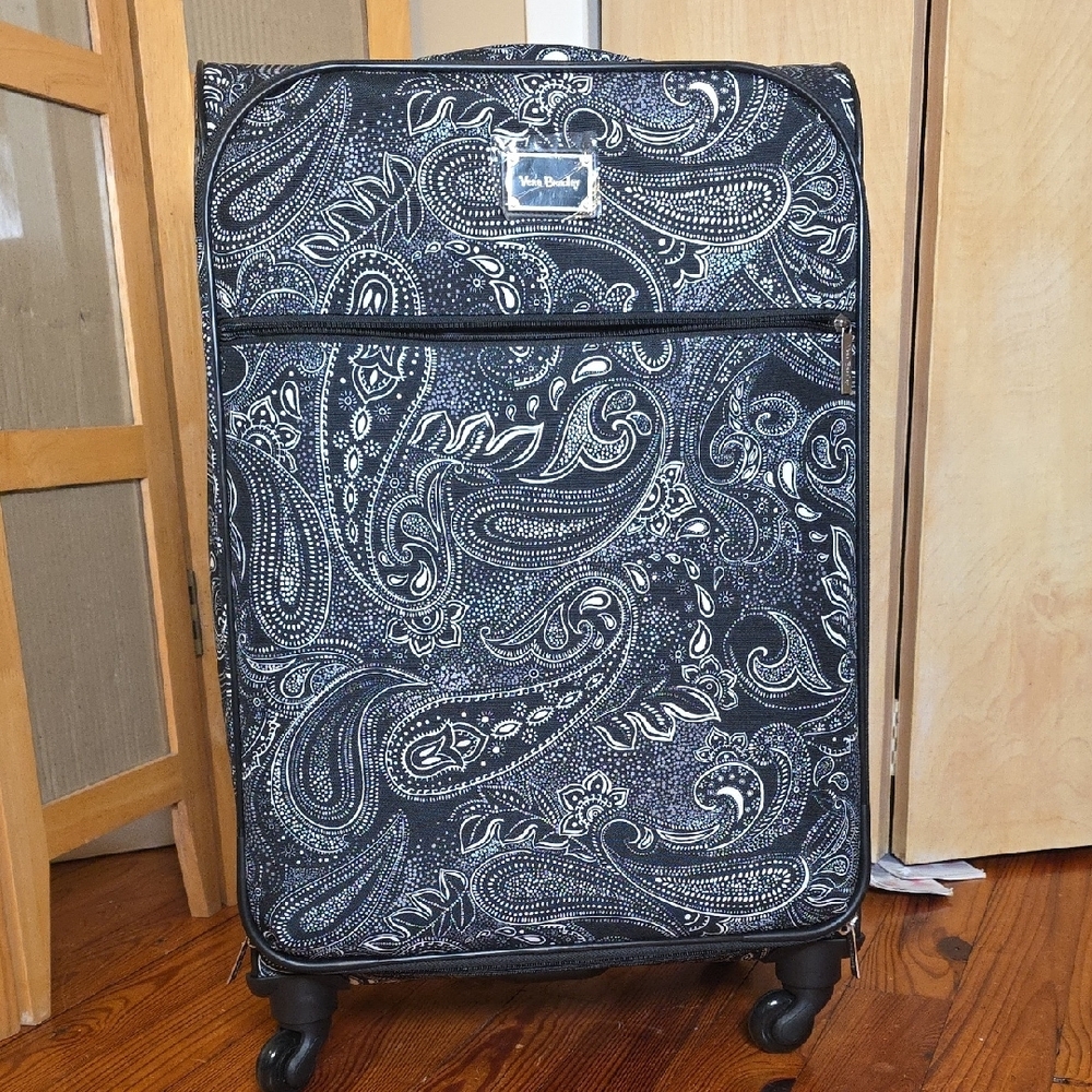 Vera Bradley Black and White Paisley Accent Luggage